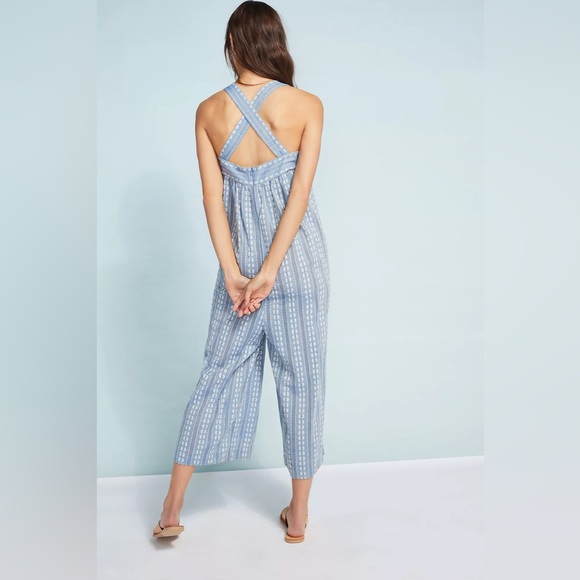 Anthropologie Seafolly Splendour Dobby Stripe Jumpsuit - Picture 3 of 6